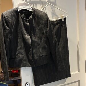 Phil Carry Charcoal Pinstripe Blazer and Skirt Set ☀️SJ
